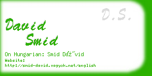 david smid business card